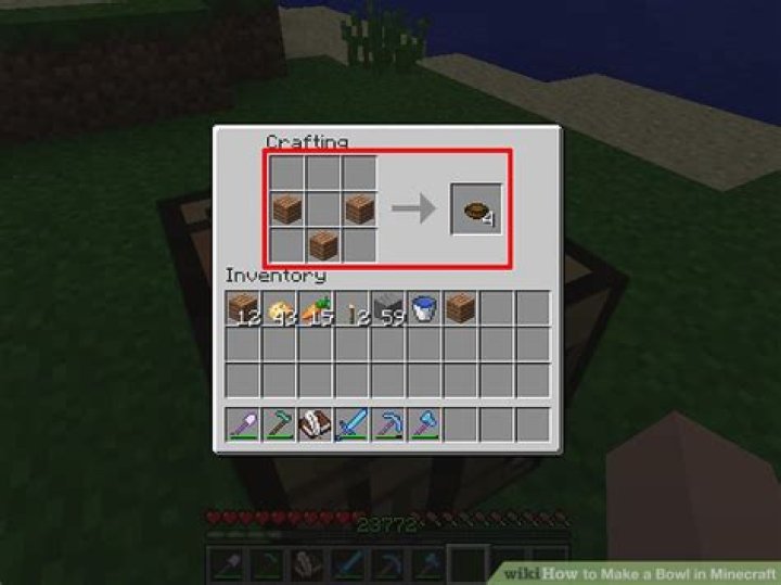 How to make a minecraft bowl