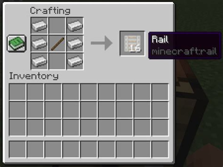 How to make a minecraft rail