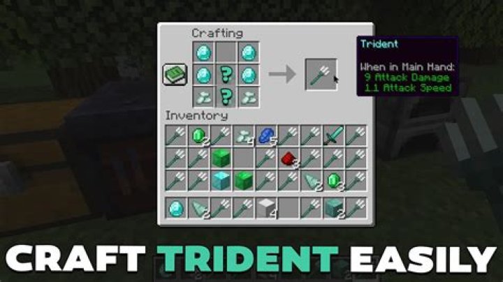 How to make a minecraft trident