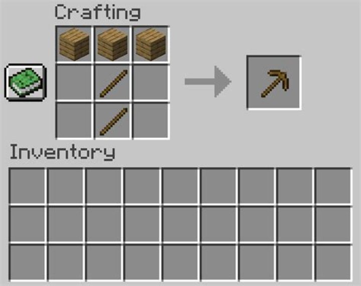 How to make a pickaxe in minecraft