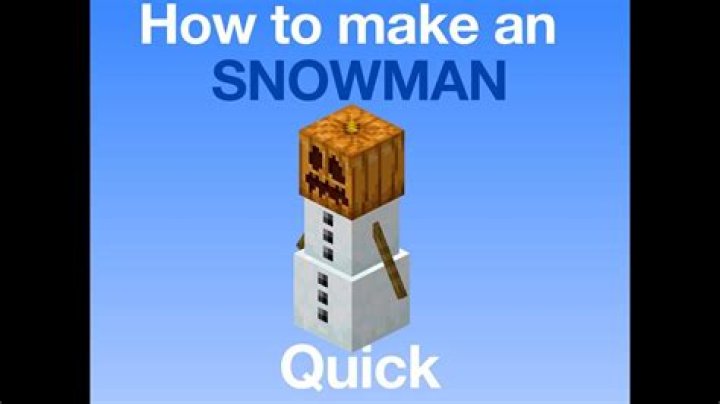 How to make a snowman in minecraft
