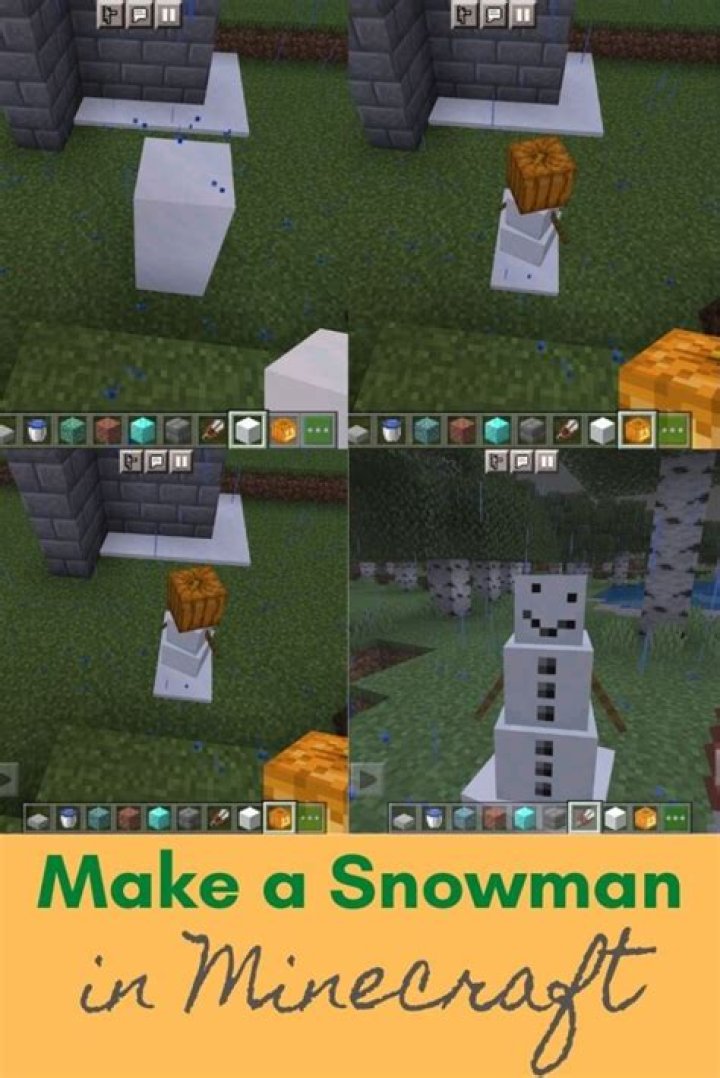 How to make a snowman minecraft