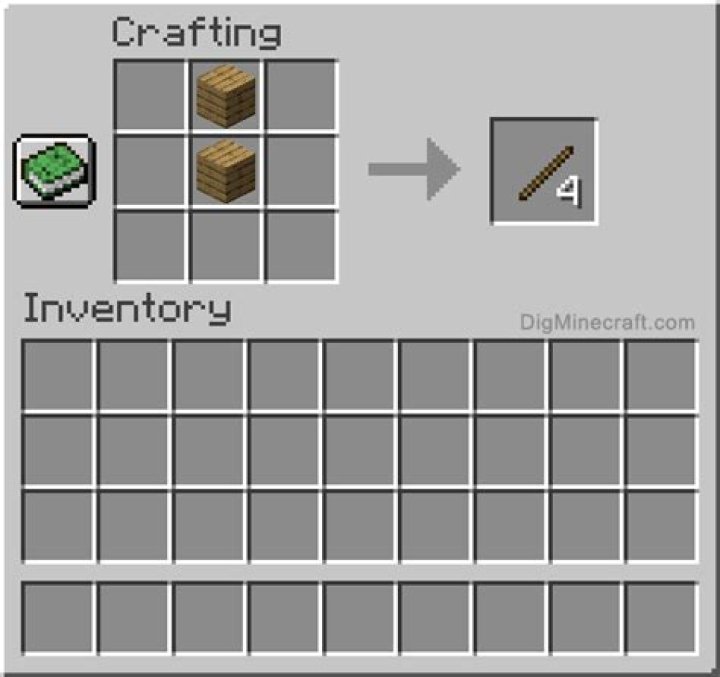 How to make a stick in minecraft