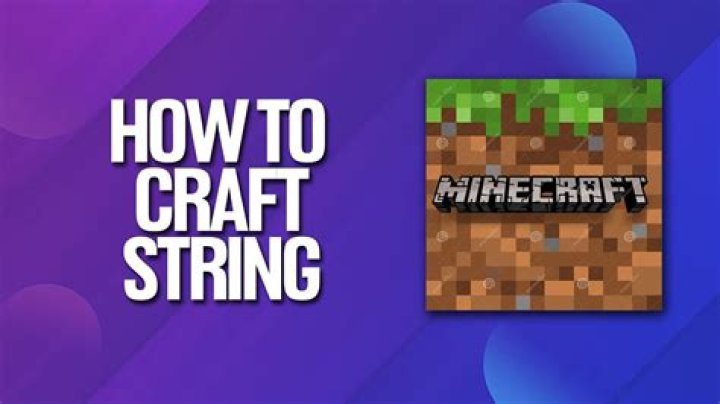How to make a string in minecraft