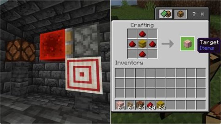 How to make a target in minecraft