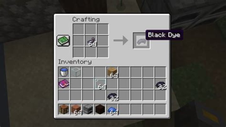 How to make black dye in minecraft