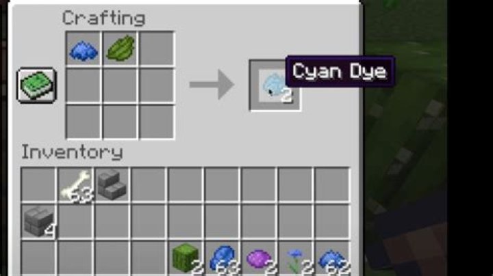 How to make cyan dye in minecraft