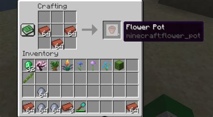 How to make flower pot in minecraft