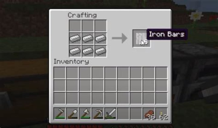 How to make iron bars in minecraft