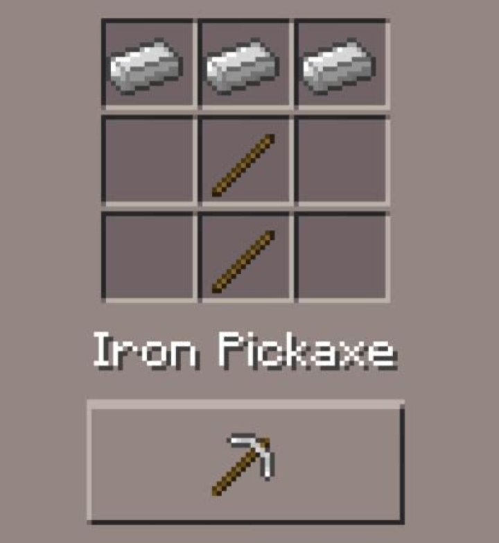 How to make iron pickaxe in minecraft