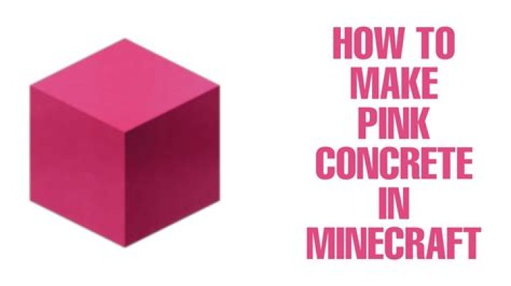 How to make pink concrete in minecraft