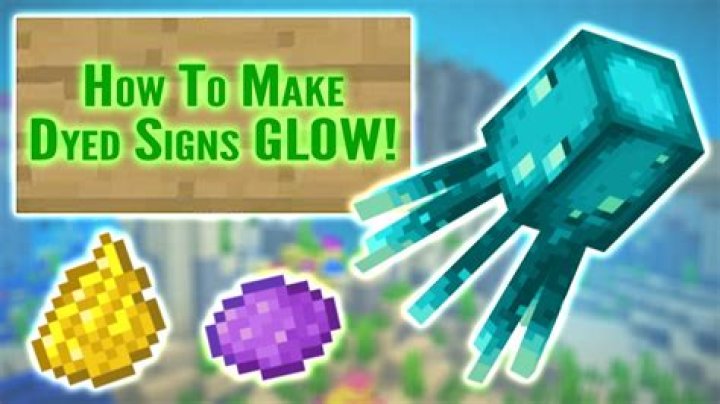 How to make signs glow in minecraft