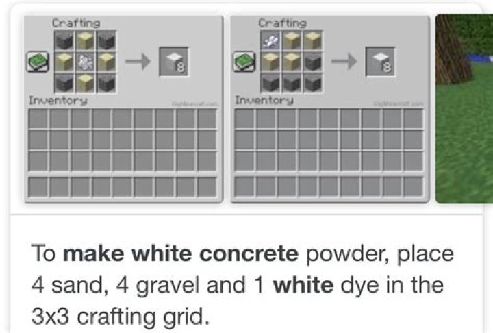 How to make white concrete in minecraft