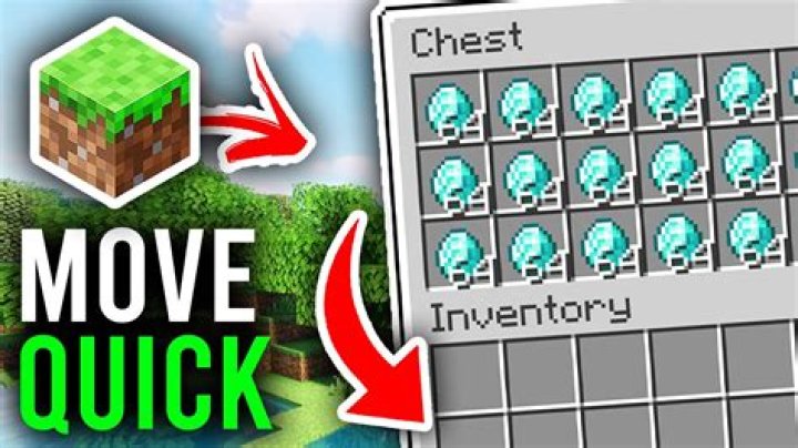 How to move all items in minecraft