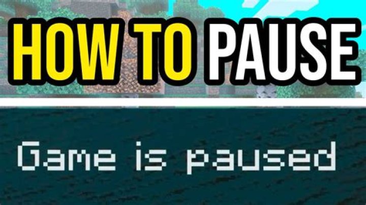 How to pause minecraft windows 10