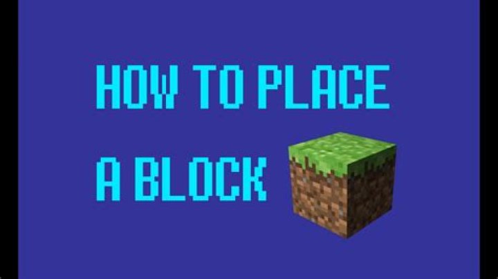 How to place blocks in minecraft pc