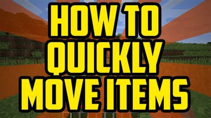 How to quick move in minecraft pc