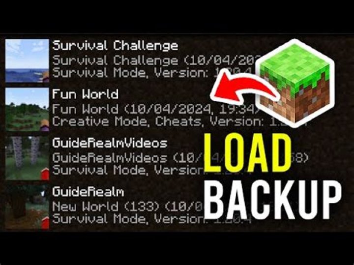 How to restore minecraft world from backup