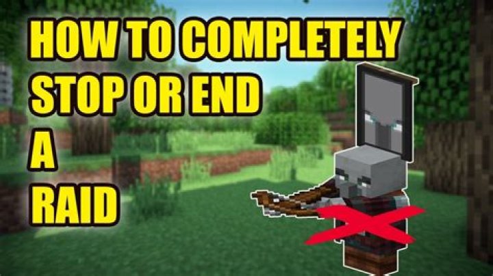 How to stop a raid in minecraft
