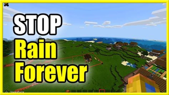 How to stop rain in minecraft forever