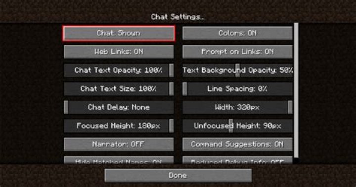 How to turn off chat in minecraft