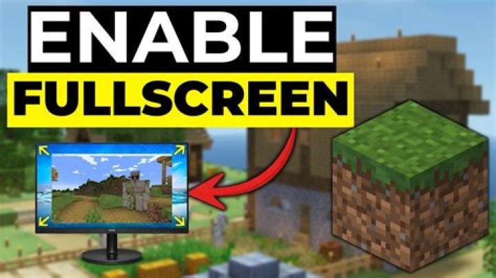 How to turn off fullscreen minecraft