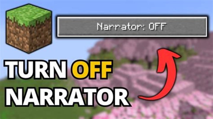 How to turn off narrator in minecraft