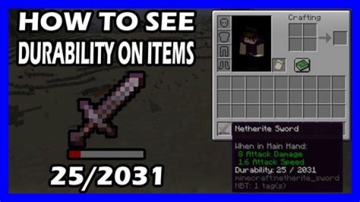 How to turn on durability in minecraft