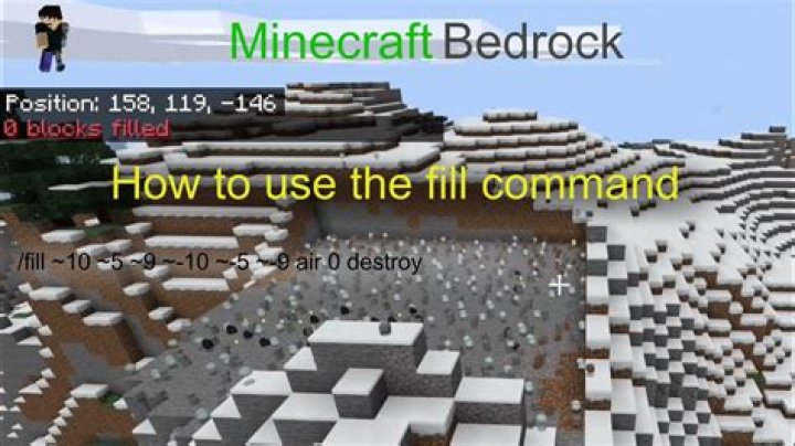 How to use fill in minecraft bedrock
