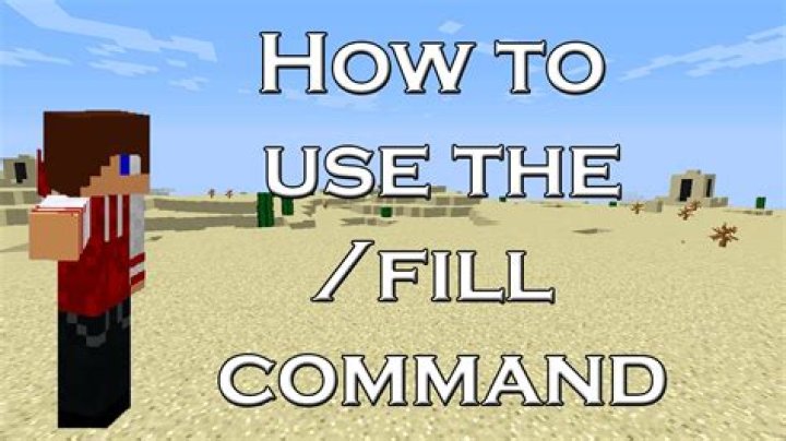 How to use /fill in minecraft