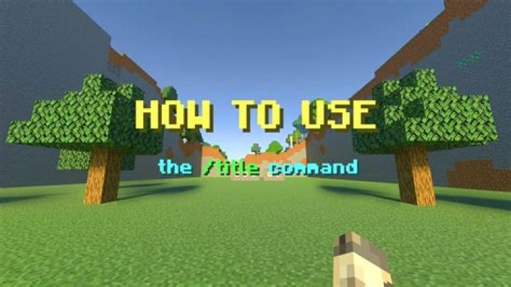 How to use title in minecraft