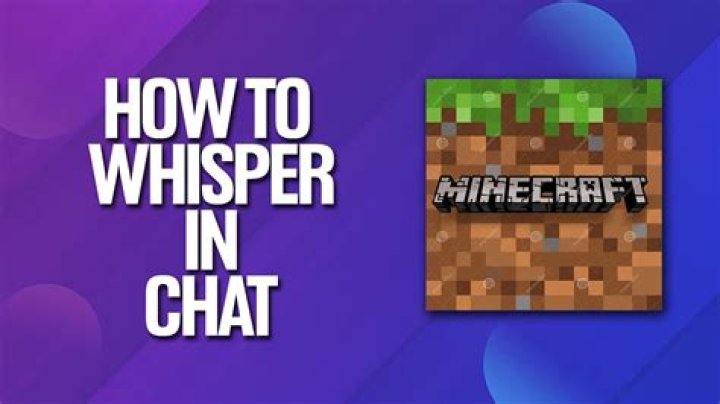 How to whisper to someone in minecraft