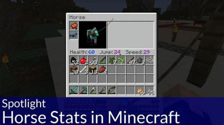 Minecraft how to check horse stats