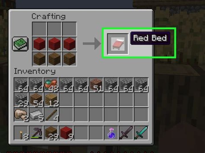 Minecraft how to craft a bed