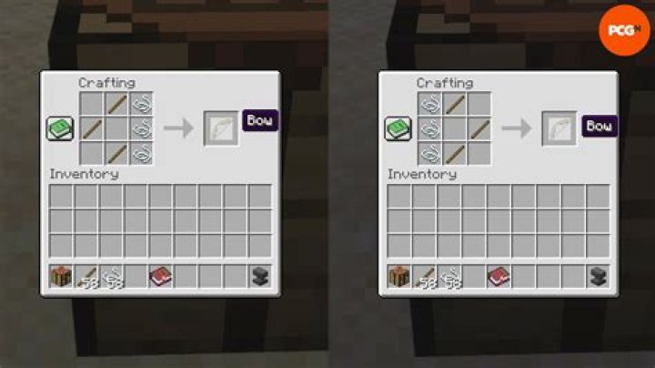 Minecraft how to craft a bow