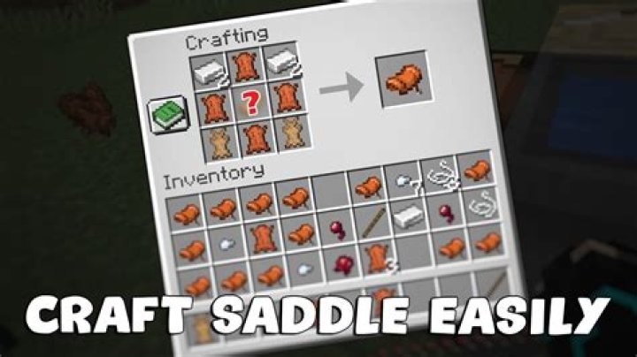 Minecraft how to craft a horse saddle