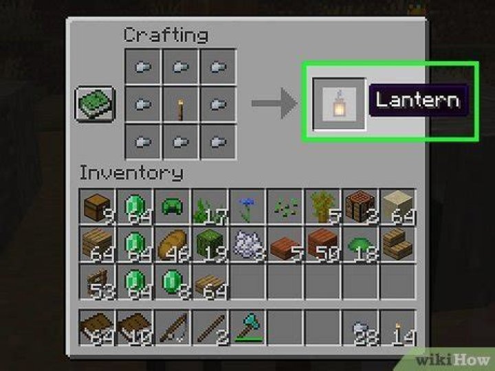 Minecraft how to craft a lantern