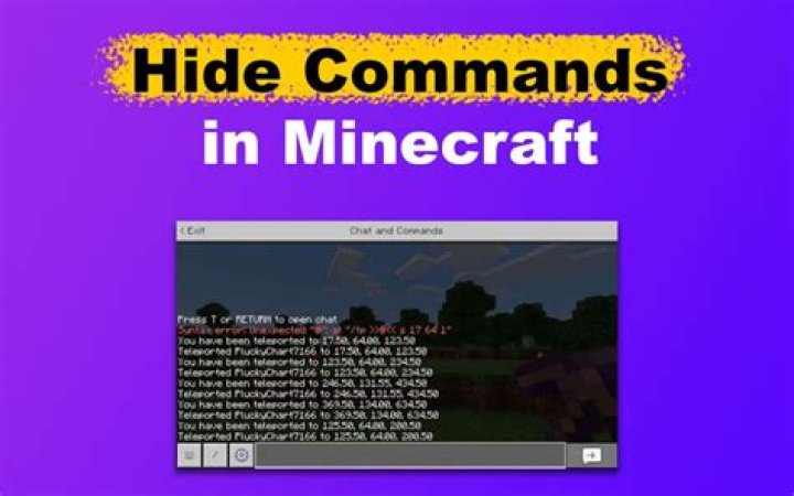 Minecraft how to hide command block text