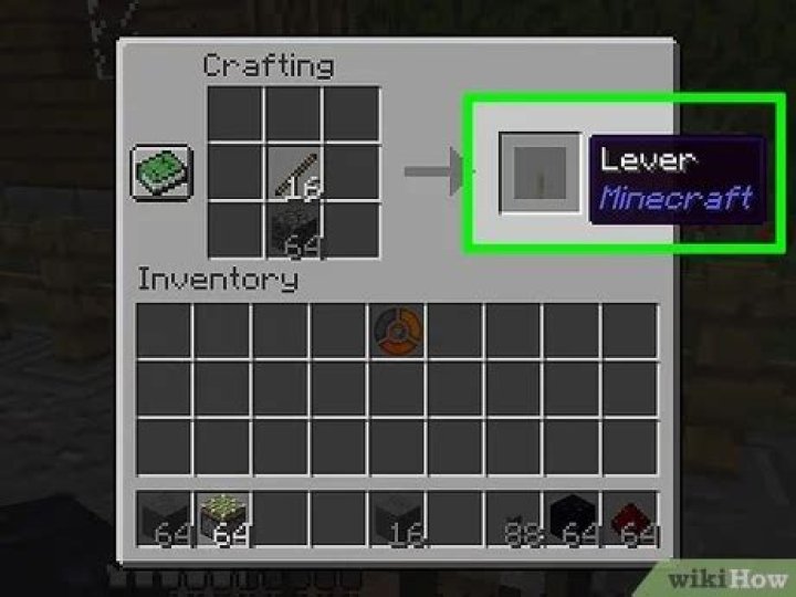 Minecraft how to make a lever
