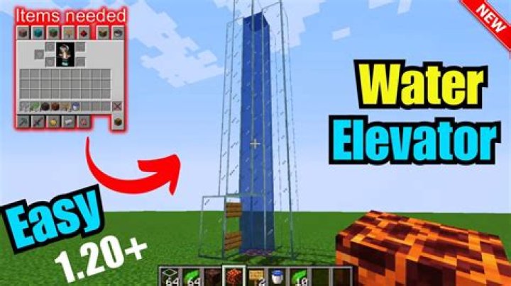 Minecraft how to make a water elevator