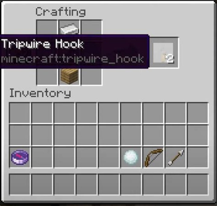 Minecraft how to make tripwire hook