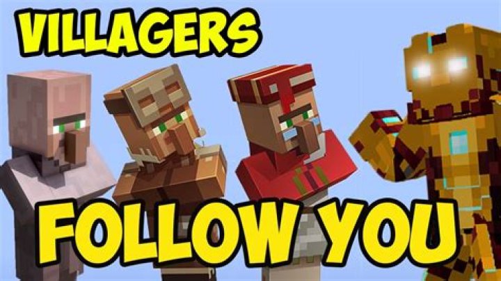 Minecraft how to make villagers follow you