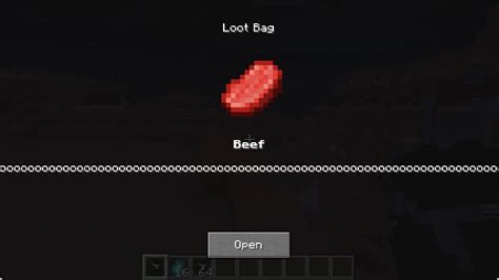 Minecraft how to open loot bags