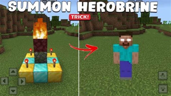 Minecraft pe how to summon herobrine