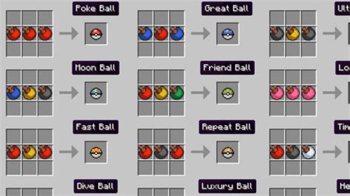 Minecraft pixelmon how to make pokeballs