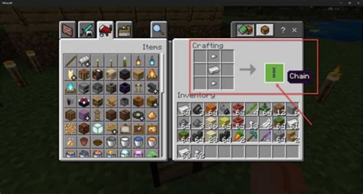 What are chains used for in minecraft