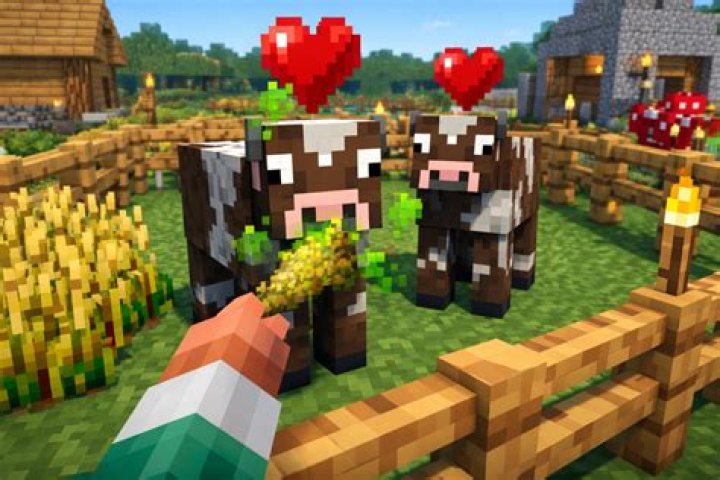 What do cow eat in minecraft