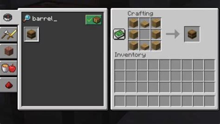 What does a barrel do in minecraft