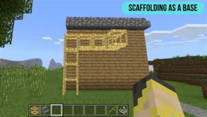What does a scaffolding do in minecraft
