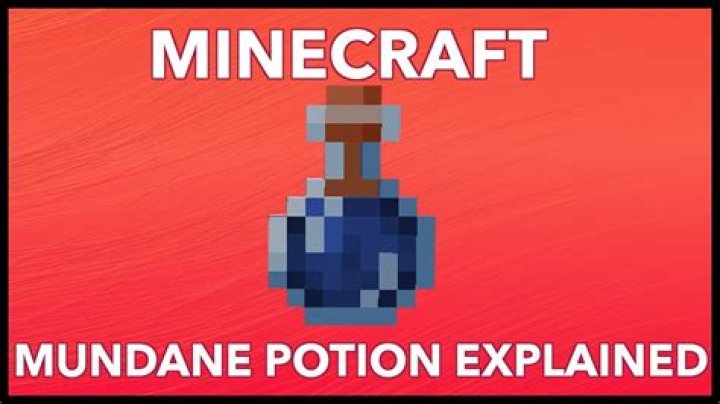 What does mundane potion do in minecraft